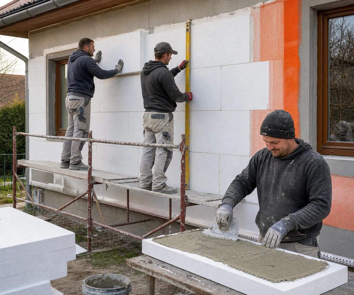 Homlokzati hőszigetelés – megvalósult építési projekt