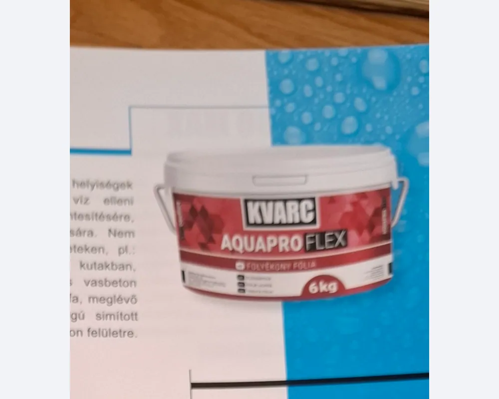 KVARC Aquapro Flex 6 kg vödör a prospektusban