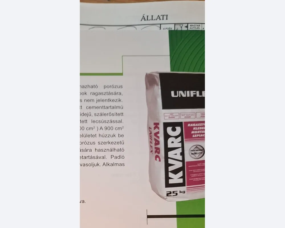 KVARC Uniflex 25 kg termékcsomag a prospektusban