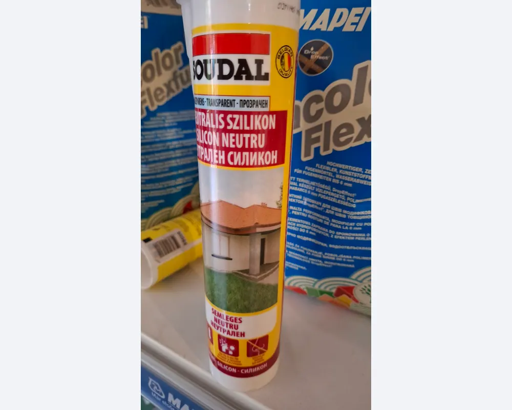 Soudal transzparens neutrális szilikon kartus